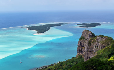 Panorama de Maupiti, Polynésie Française