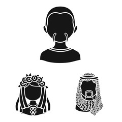 Isolated object of person and culture logo. Collection of person and race stock vector illustration.