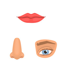 Vector design of body and part logo. Collection of body and anatomy stock symbol for web.