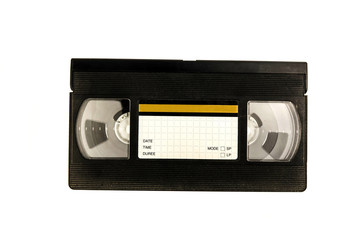 Obraz premium Large picture of an old Video Cassette tape on white background