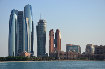 Fototapeta na wymiar The Skyscrapers of Abu Dhabi