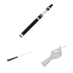 Isolated object of health and nicotine sign. Collection of health and statistics stock symbol for web.