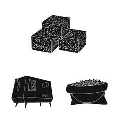 Isolated object of sucrose and technology icon. Collection of sucrose and cane stock vector illustration.