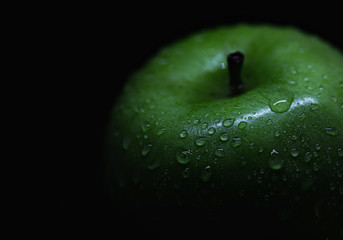 wet green apple