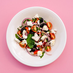 Greek Style Feta Cheese and Fresh Salad