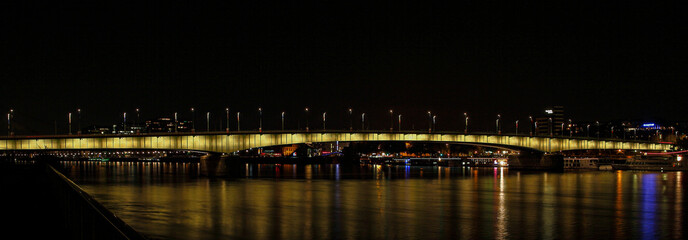 Cologne a city on the Rhine at night as a skyline