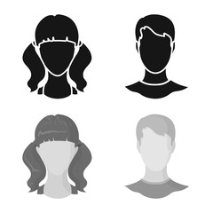 Vector design of professional and photo sign. Set of professional and profile vector icon for stock.