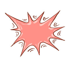 empty comic explosion bubble, cartoon style dialog elements easy to edit and customize. eps 10