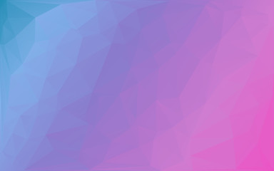 Violet and light blue gradient low poly background. Triangular pattern, modern design. Geometric gradient background, origami style.Polygonal mosaic template with place for content.Vector illustration