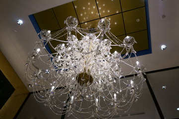Gorgeous Shining chandelier interior illumination