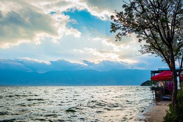 Landscape of Erhai Lake. Located in Dali, Yunnan, China.