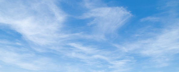 white clouds in the blue sky