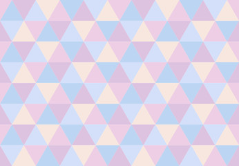 Triangular seamless pattern.Low poly geometric background. Pastel colors. Print design for textile, posters, flyers, T-shirts, wallpapers. Mosaic template made of triangles. Vector illustration.