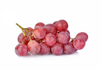Red grapes isolated on white background