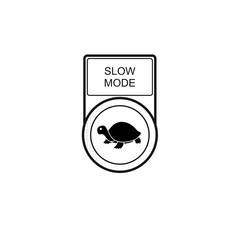 Button "Slow Mode" (turtle) [schwarz-weiß]