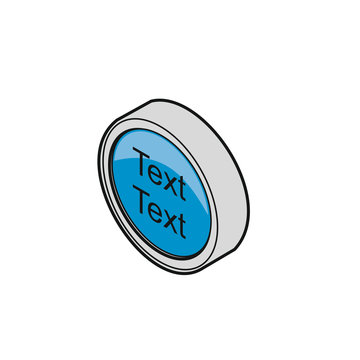 Button, blau, doppelzeilig Text [coloriert]