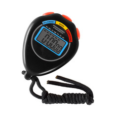 Sports equipment - Black Stopwatch red button. Isolated