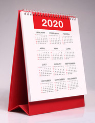 Simple desk calendar 2020