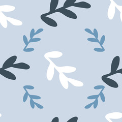 leaves seamless repeat pattern background