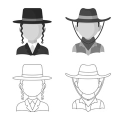 Vector design of imitator and resident symbol. Collection of imitator and culture vector icon for stock.