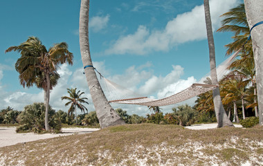 Hammock on a tropical beach