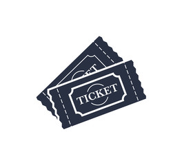 Ticket icon template black color editable. Ticket style vector sign isolated on white background. Simple logo vector