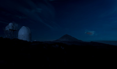 astronomical observatory in the night sky