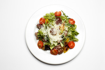 warm beef salad, sweet sauce, parmesan