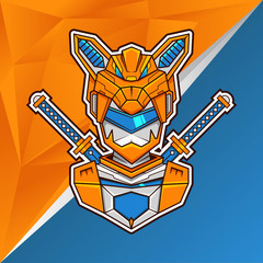 Fox Assasin Head Illustration- esports Logo  Design 