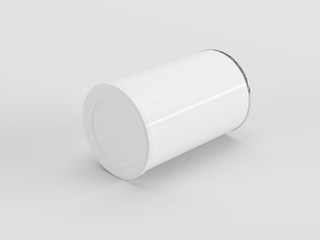 Tin can mockup. Studio shot 3D rendering.