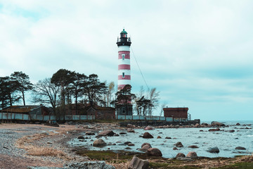 lighthouse on the coast of Russia