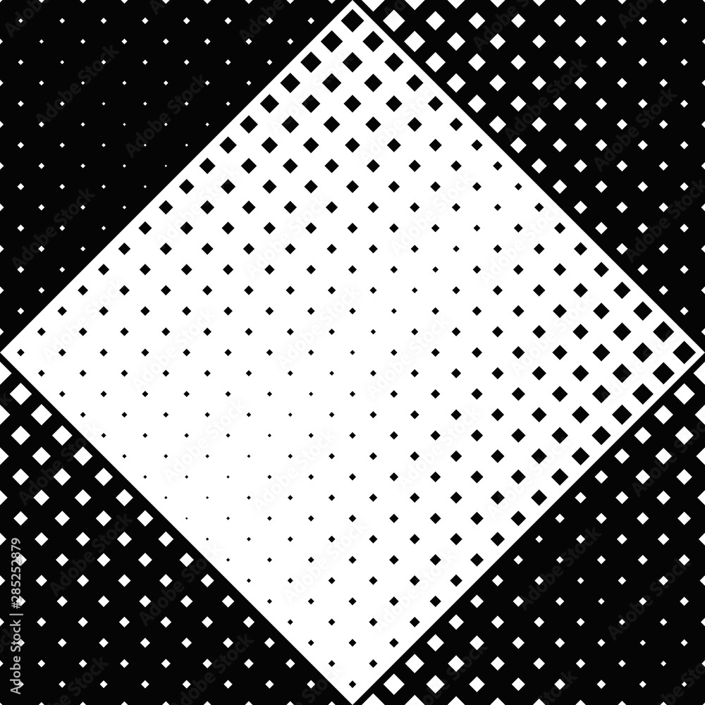 Poster seamless square pattern background - abstract monochrome vector illustration from diagonal squares
