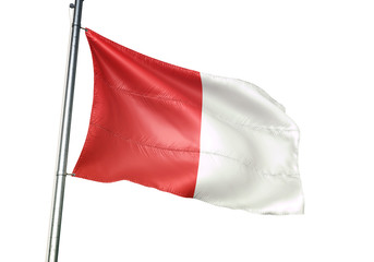 Fototapeta na wymiar Limbourg of Belgium flag waving isolated on white background