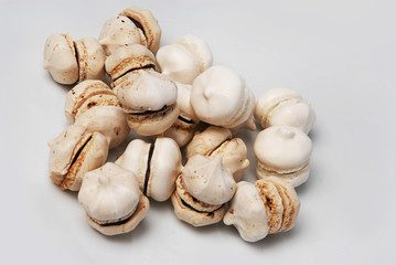 Bunch of cookies close - up on a gray background