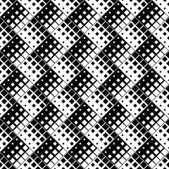 Geometrical seamless square pattern background - black and white vector graphic