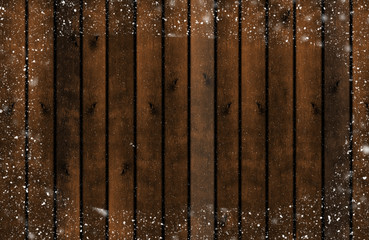 Wooden snow board stock photo, vintage texture background top view