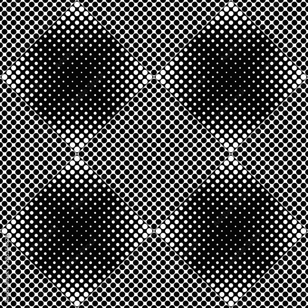 Poster geometrical seamless circle pattern background - abstract monochrome vector graphic