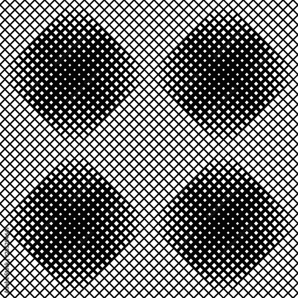 Poster monochrome seamless geometrical square pattern background design - abstract vector illustration