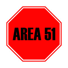 Stop Area 51 road side sign 