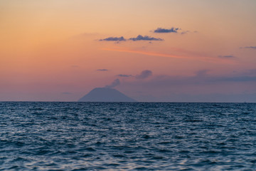 Rodia Beach in Messina - View of the Aeolian islands in Messina