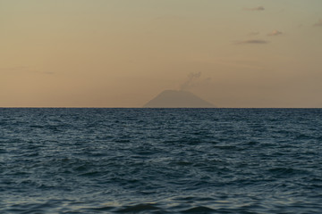 Rodia Beach in Messina - View of the Aeolian islands in Messina