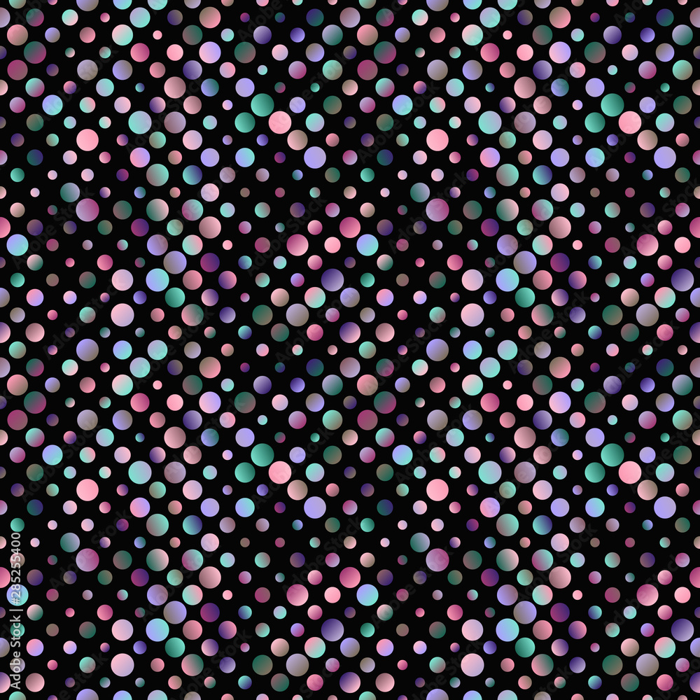 Poster gradient geometrical seamless random circle pattern background - abstract vector graphic design with