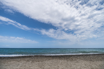 Rodia Beach in Messina - View of the Aeolian islands in Messina