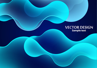 Bright dynamic texture background with liquid forms modern concept, smooth layers. Creative geometric wallpaper. Vector illustration for your design.