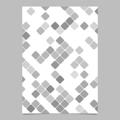 Grey geometrical diagonal square pattern background flyer template - vector design