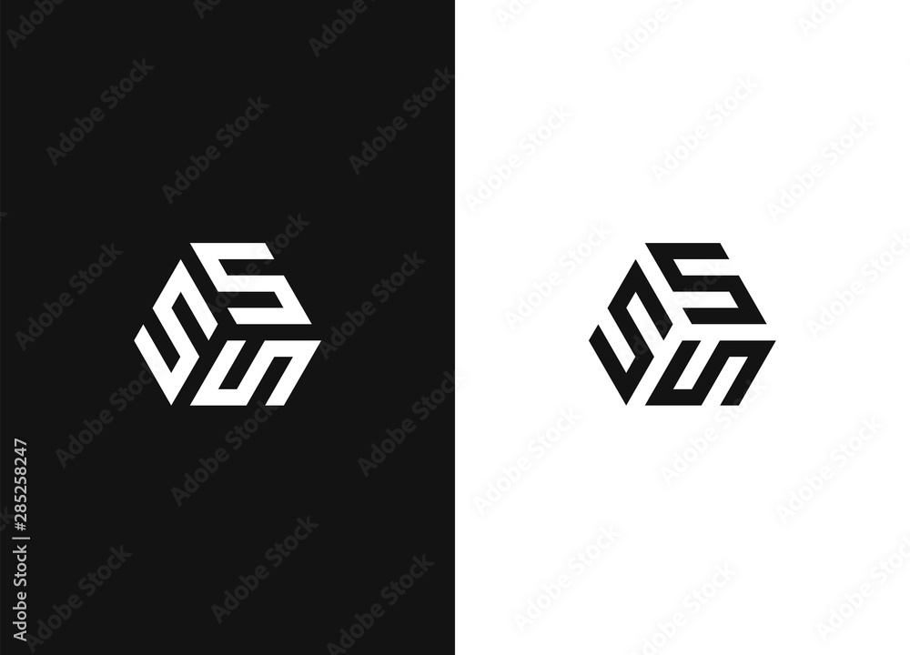 Canvas Prints black white version of the design element