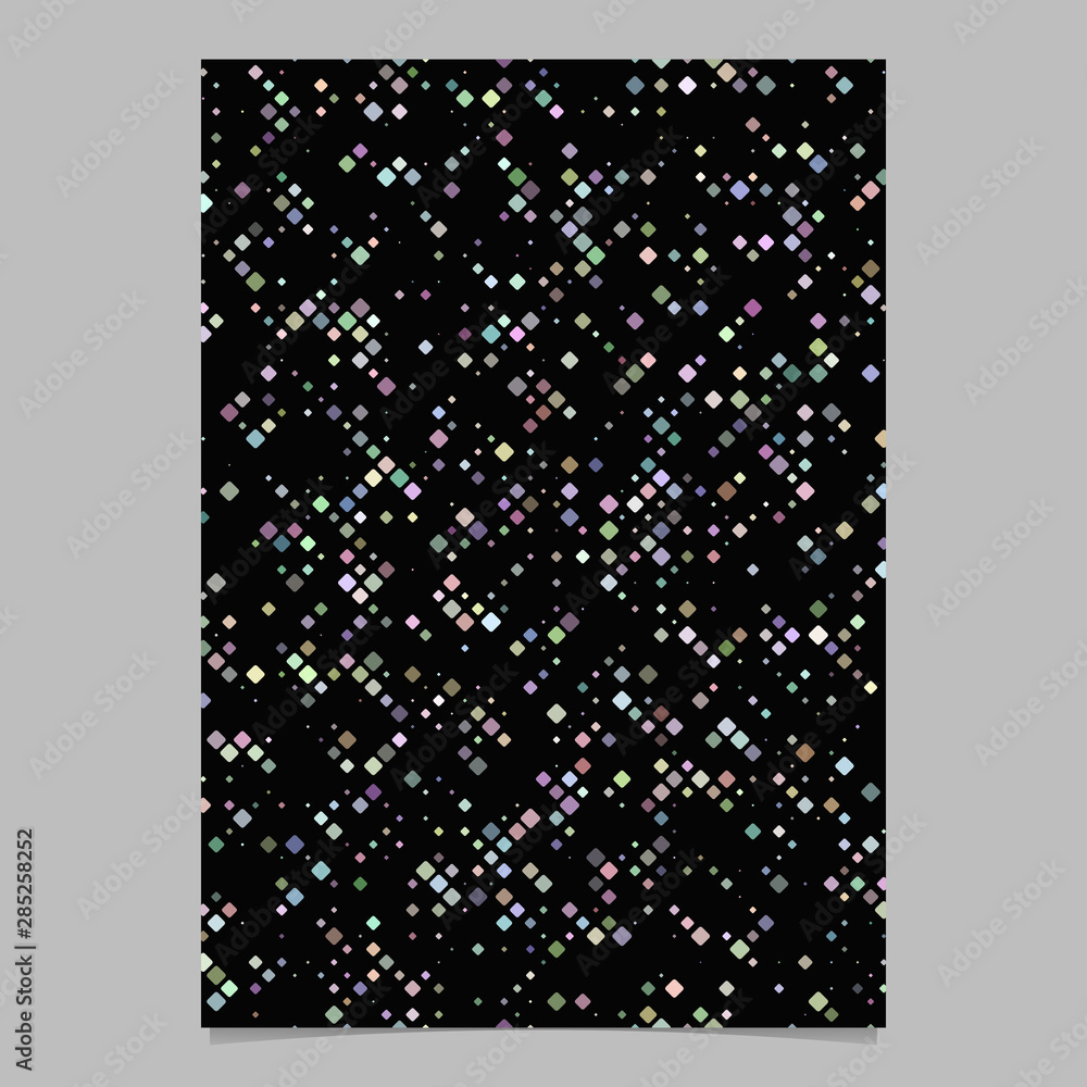 Poster colorful geometric rounded square pattern background brochure template - vector design