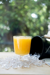 Healthy orange fruit smoothie