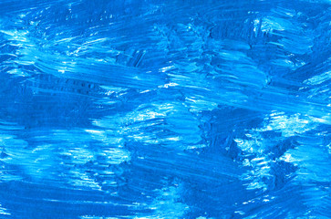 Abstract blue acrylic texture. Hand drawn illustration. Design for backgrounds, cards, paper, covers, posters and websites.