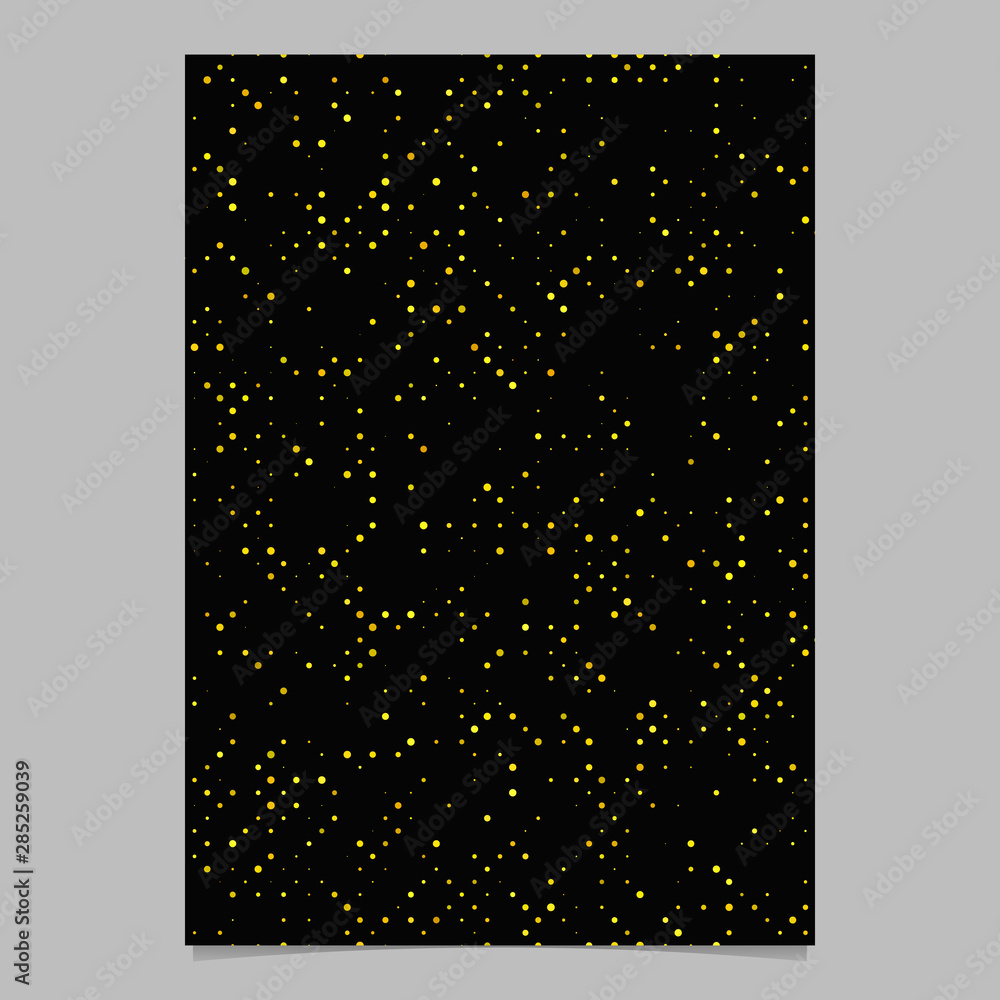 Poster yellow abstract circle pattern brochure background - vector stationery template design